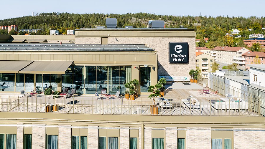Foto av Clarion Hotels takterrass.